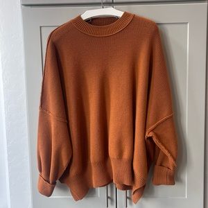 Free People Easy Street Oversized Tunic Pomegranate Sweater Knit Small